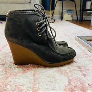 Suede Wedge Lace Up Booties | Michael Kors